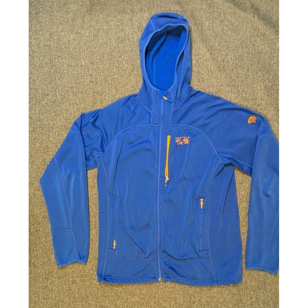 Mountain Hardwear Desna Performance Grid Hoodie Waffle Knit Fleece Jacket Large
